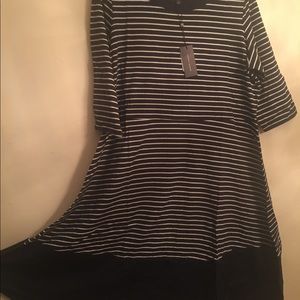 Tommy Hilfiger Blue and White fit and flare dress